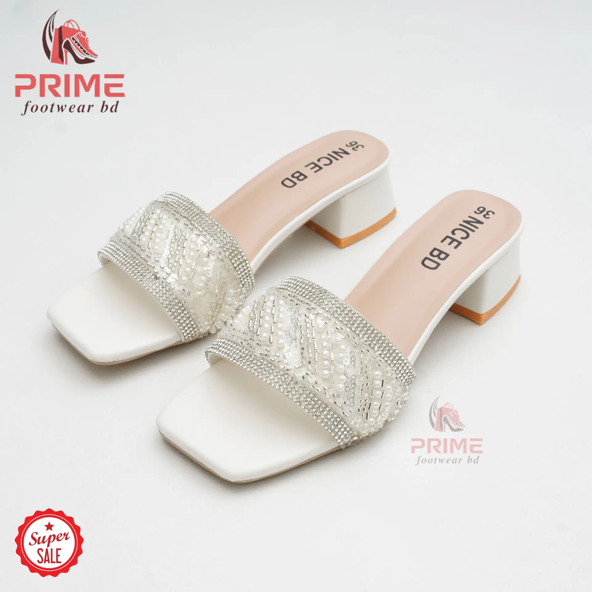 Block Heels Slide for Women