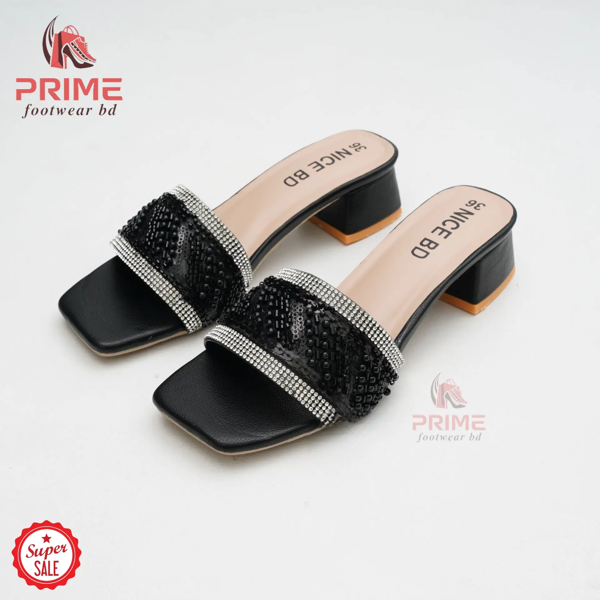 Block Heels Slide for Women