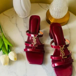 Luxe Monogram Strap Heel