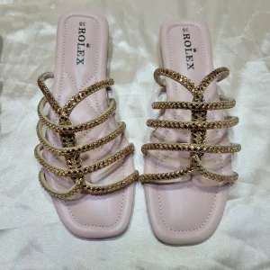 Luxury Women’s Pink Multi Strap Rhinestone